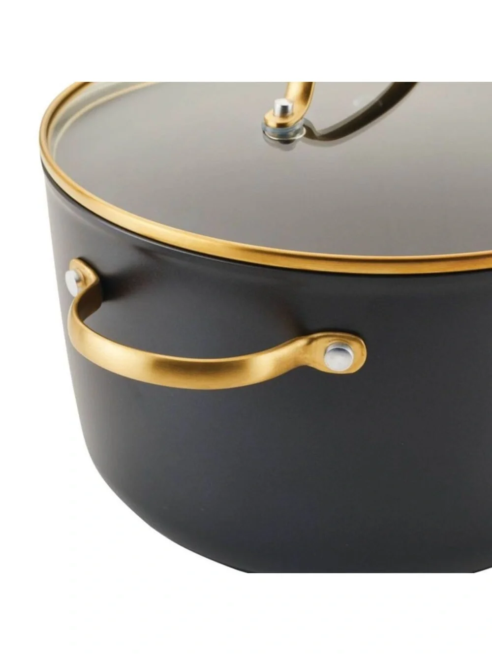 Farberware - Ceramic Aluminum Stainless Steel Stockp Black